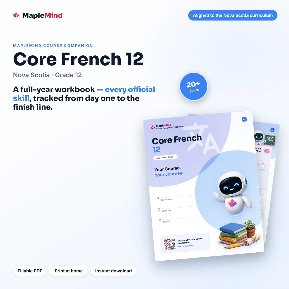 Core French 12 Course Companion workbook cover