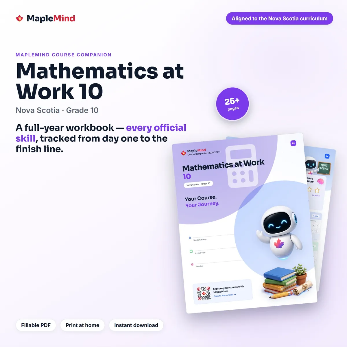 Mathematics at Work 10 Course Companion workbook cover