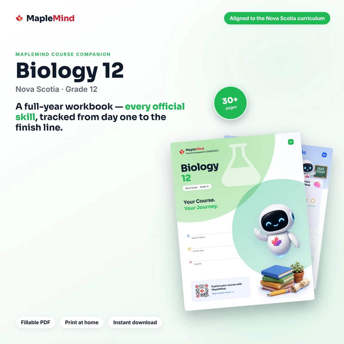 Biology 12 Course Companion workbook cover