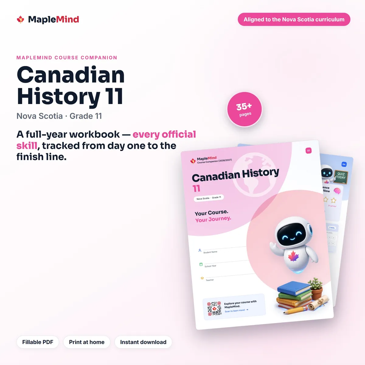 Canadian History 11 Course Companion workbook cover