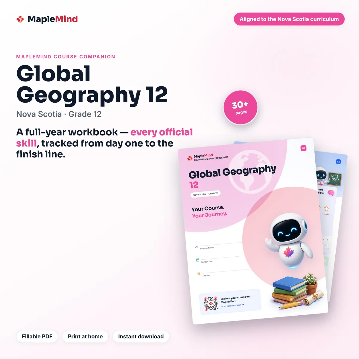 Global Geography 12 Course Companion workbook cover