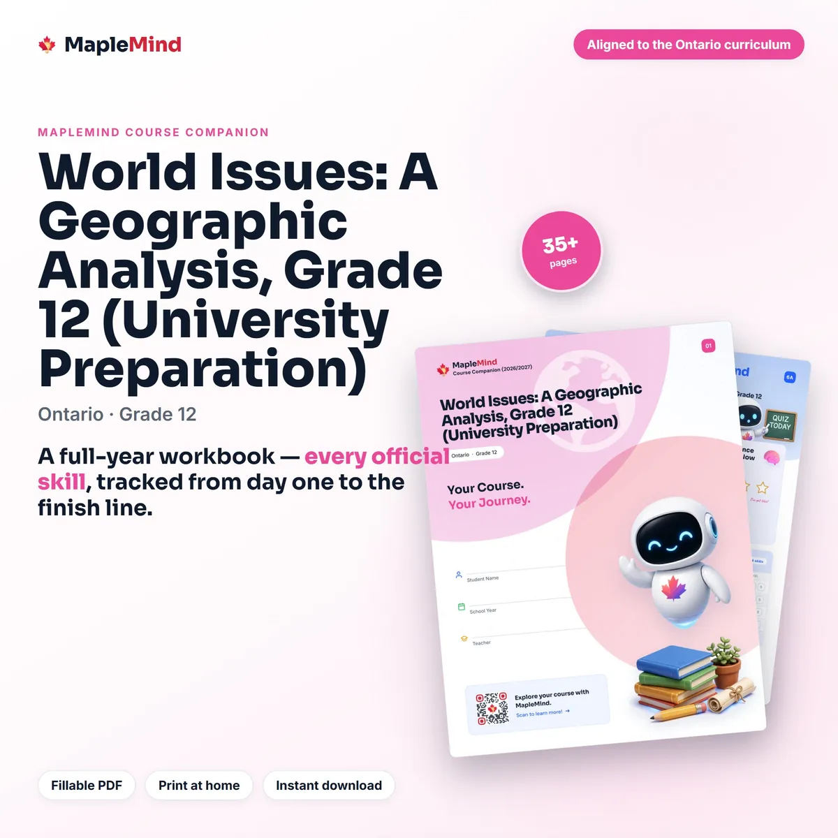 World Issues: A Geographic Analysis, Grade 12 (University Preparation) Course Companion workbook cover