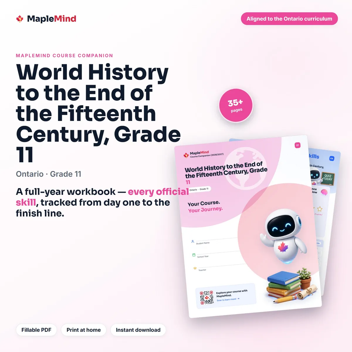 World History to the End of the Fifteenth Century, Grade 11 Course Companion workbook cover