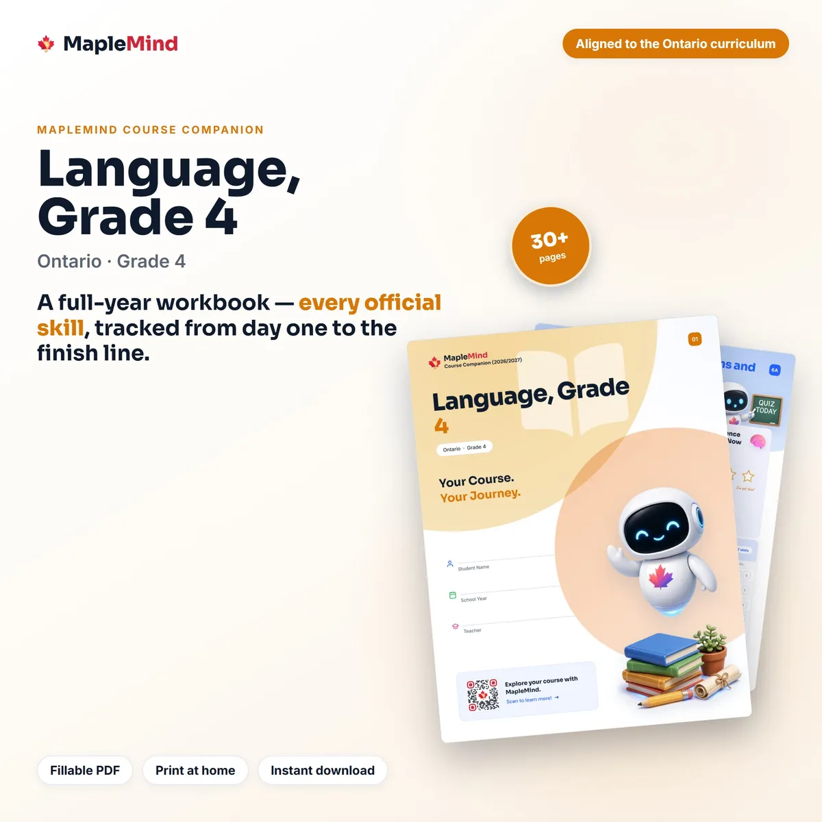Language, Grade 4 Course Companion workbook cover