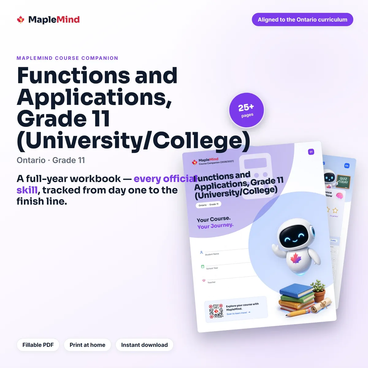 Functions and Applications, Grade 11 (University/College) Course Companion workbook cover