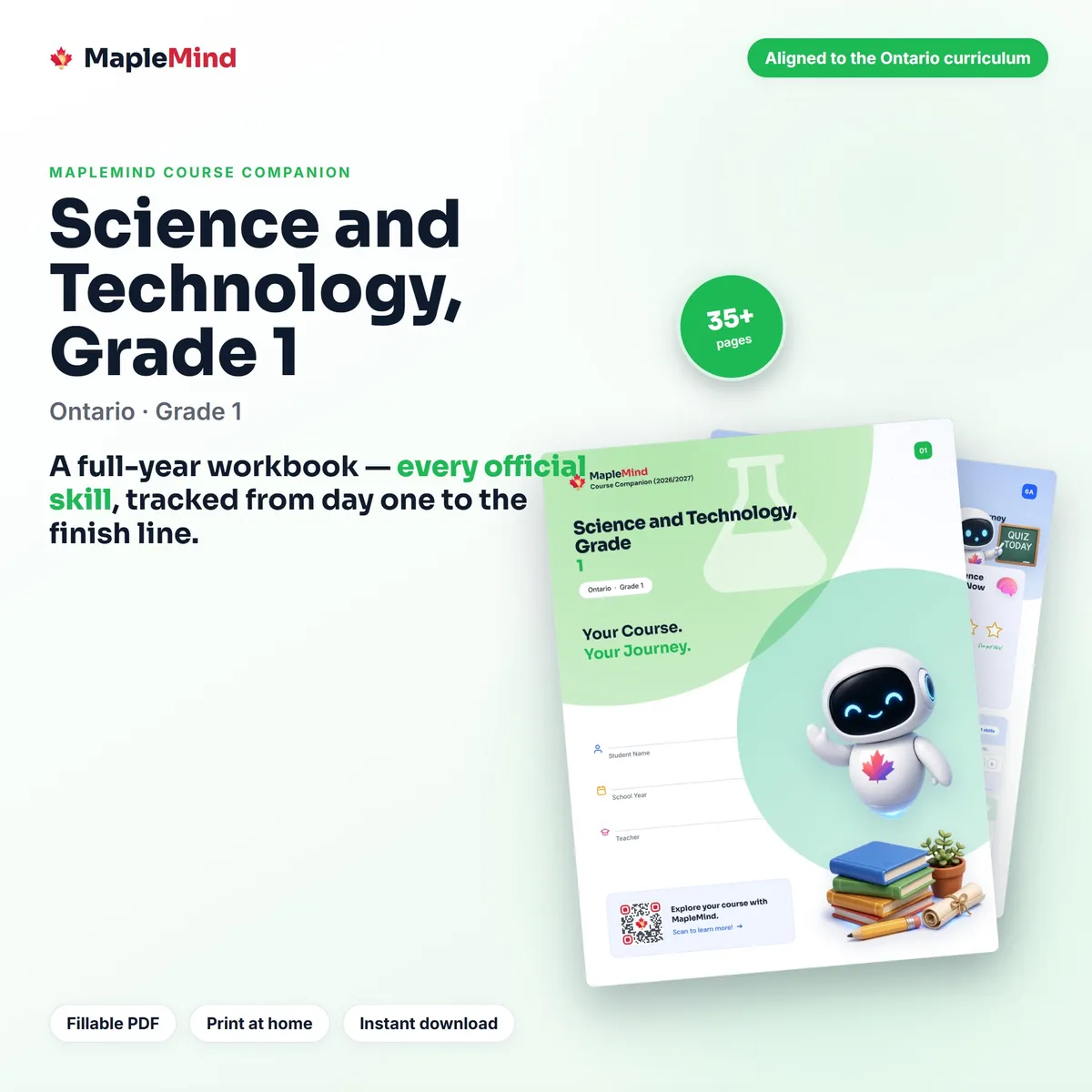 Science and Technology, Grade 1 Course Companion workbook cover