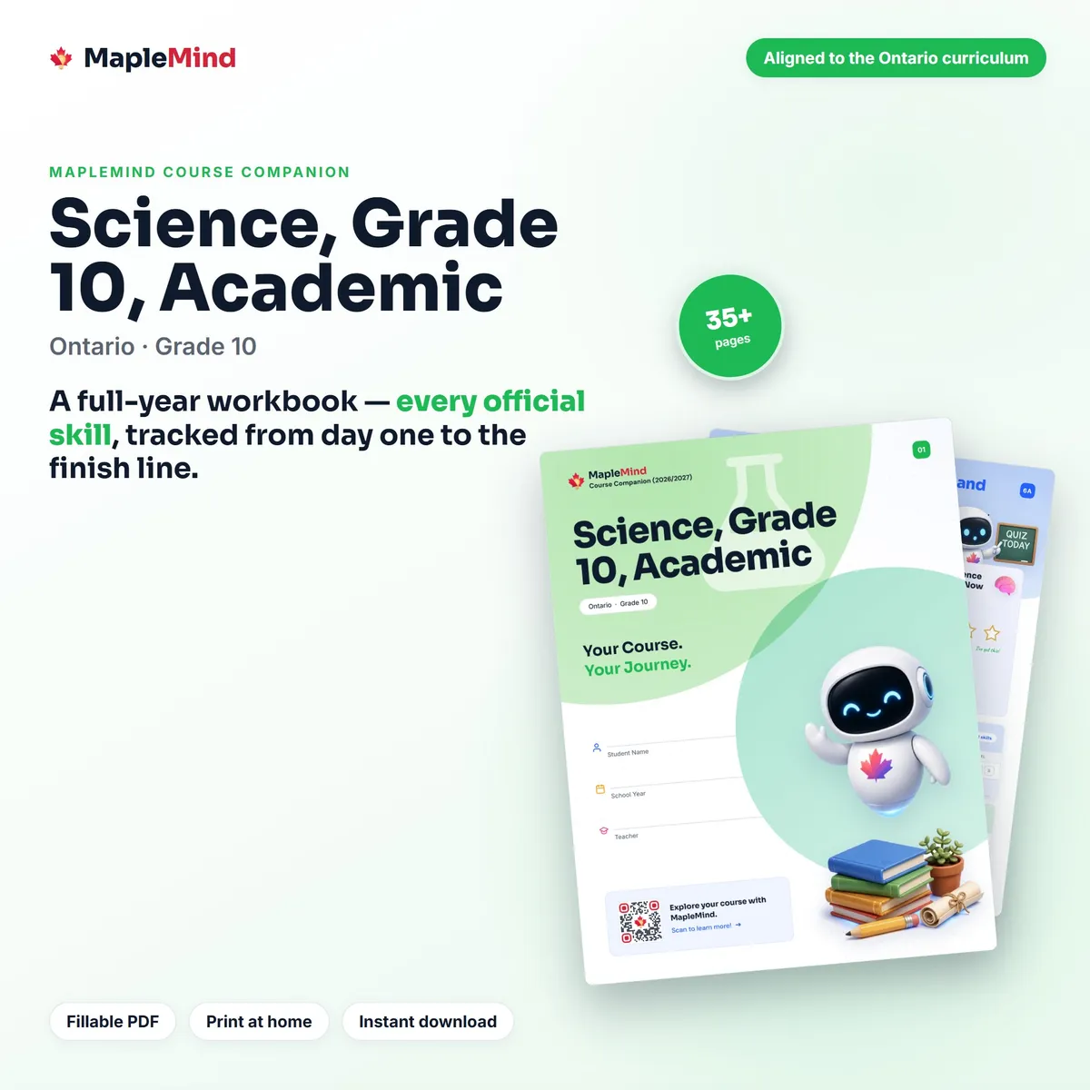 Science, Grade 10, Academic Course Companion workbook cover