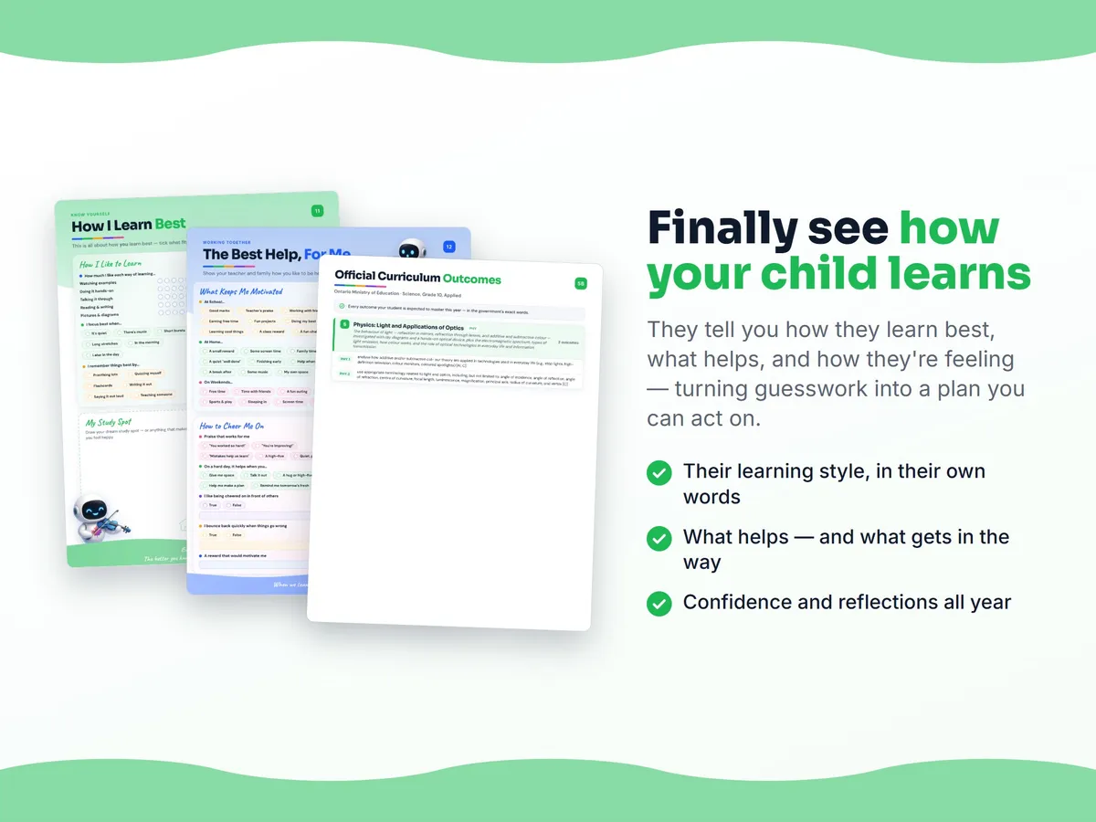 How I learn best — study habits and student reflection pages in the Science, Grade 10, Applied workbook