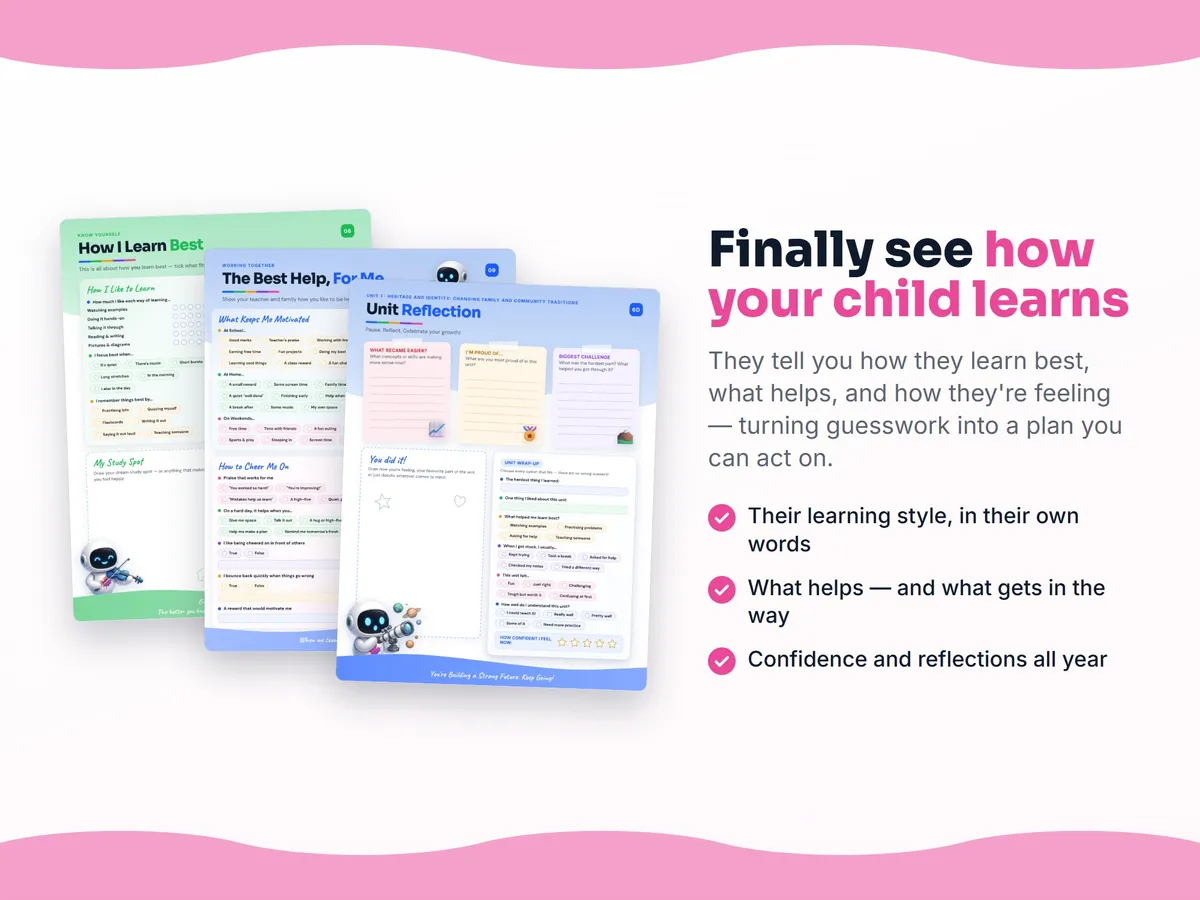 How I learn best — study habits and student reflection pages in the Social Studies, Grade 2 workbook