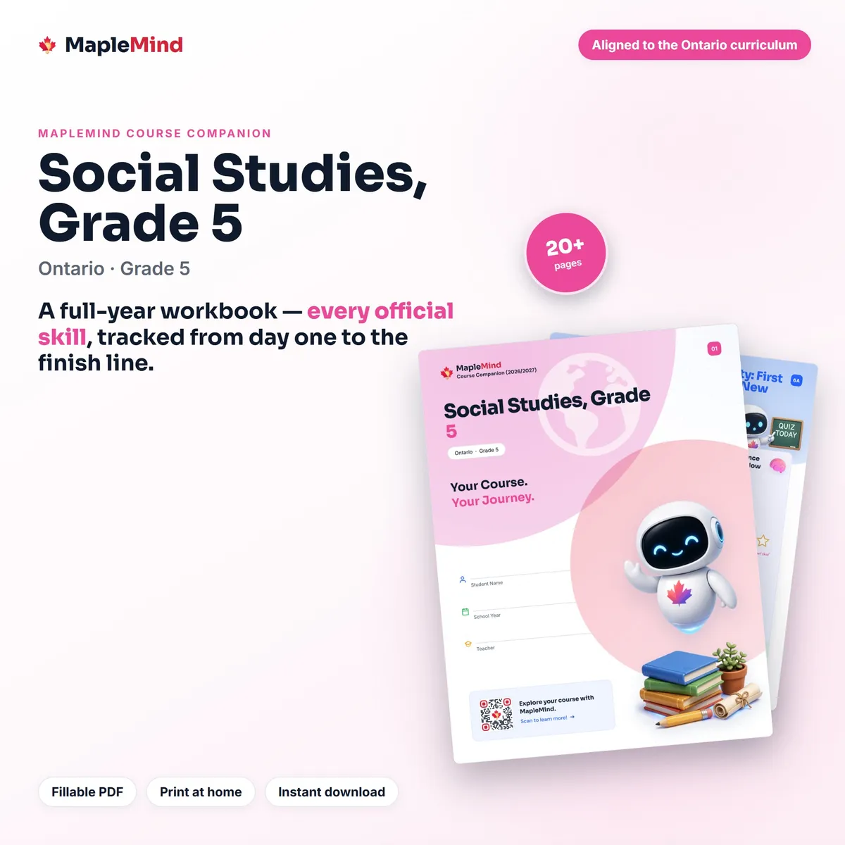 Social Studies, Grade 5 Course Companion workbook cover