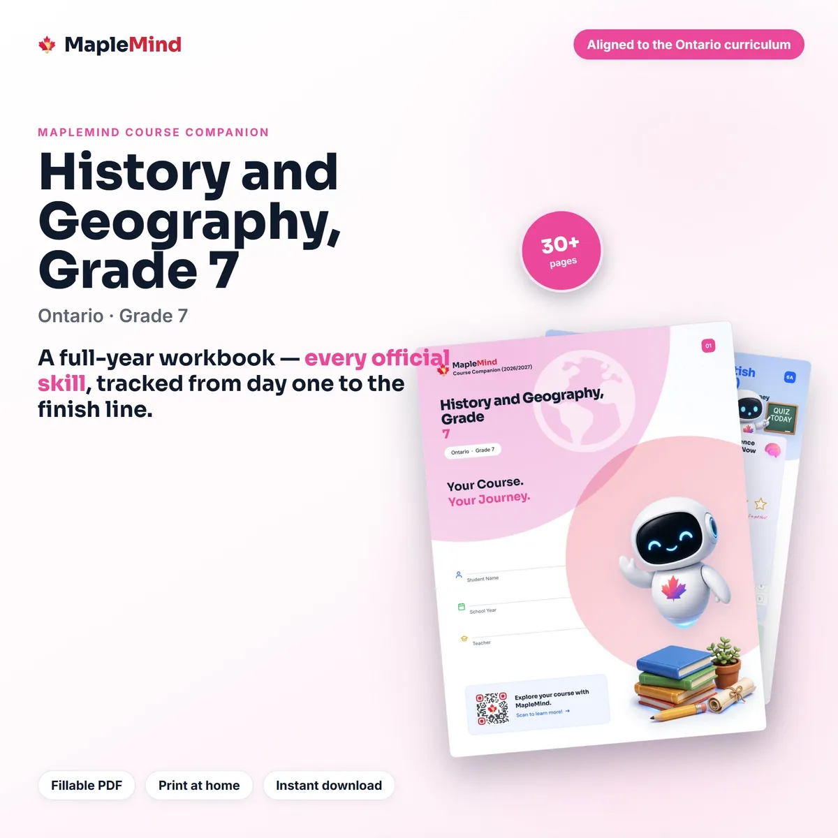 History and Geography, Grade 7 Course Companion workbook cover