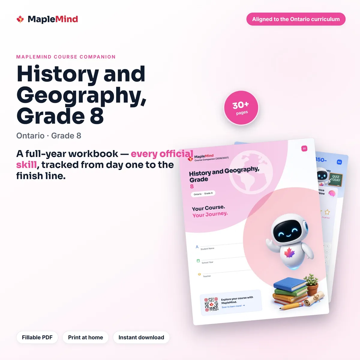 History and Geography, Grade 8 Course Companion workbook cover