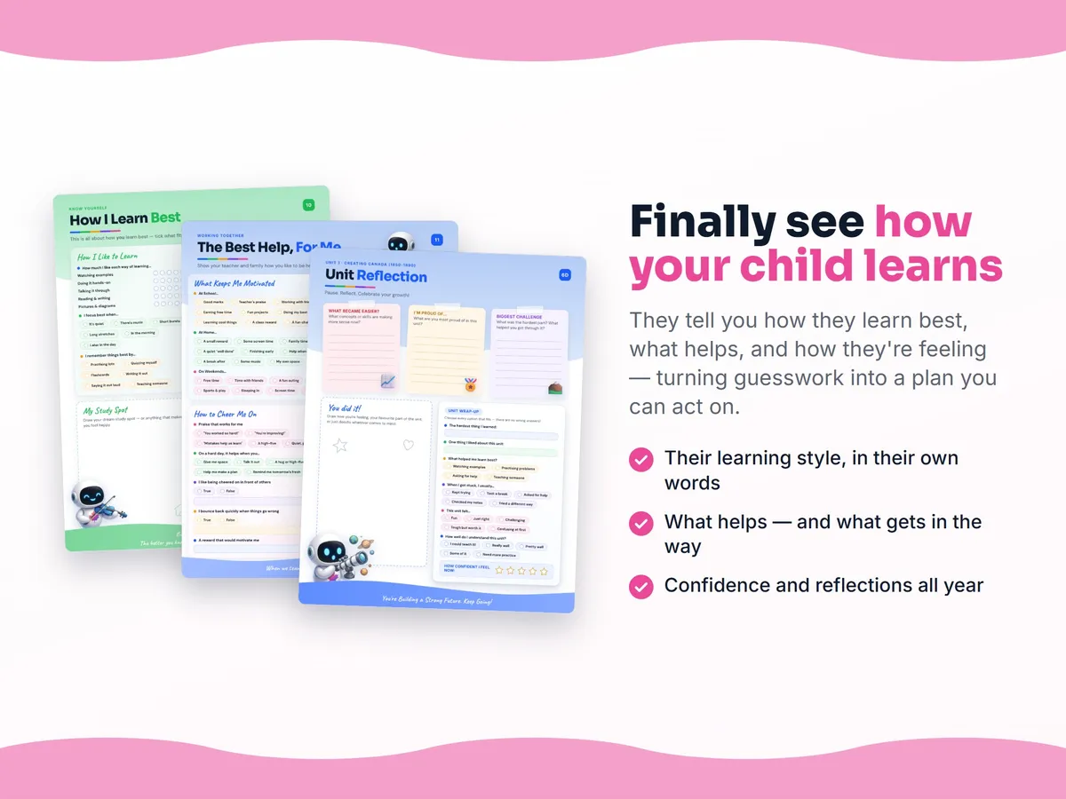 How I learn best — study habits and student reflection pages in the History and Geography, Grade 8 workbook