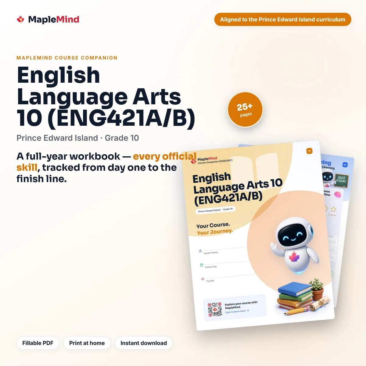 English Language Arts 10 (ENG421A/B) Course Companion workbook cover