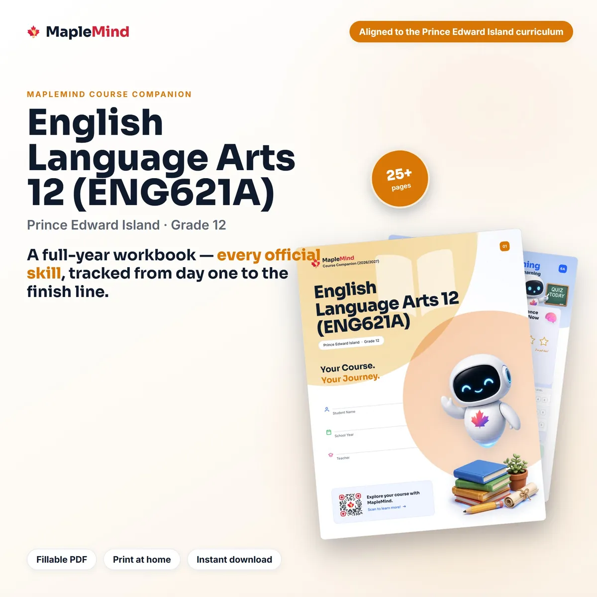 English Language Arts 12 (ENG621A) Course Companion workbook cover