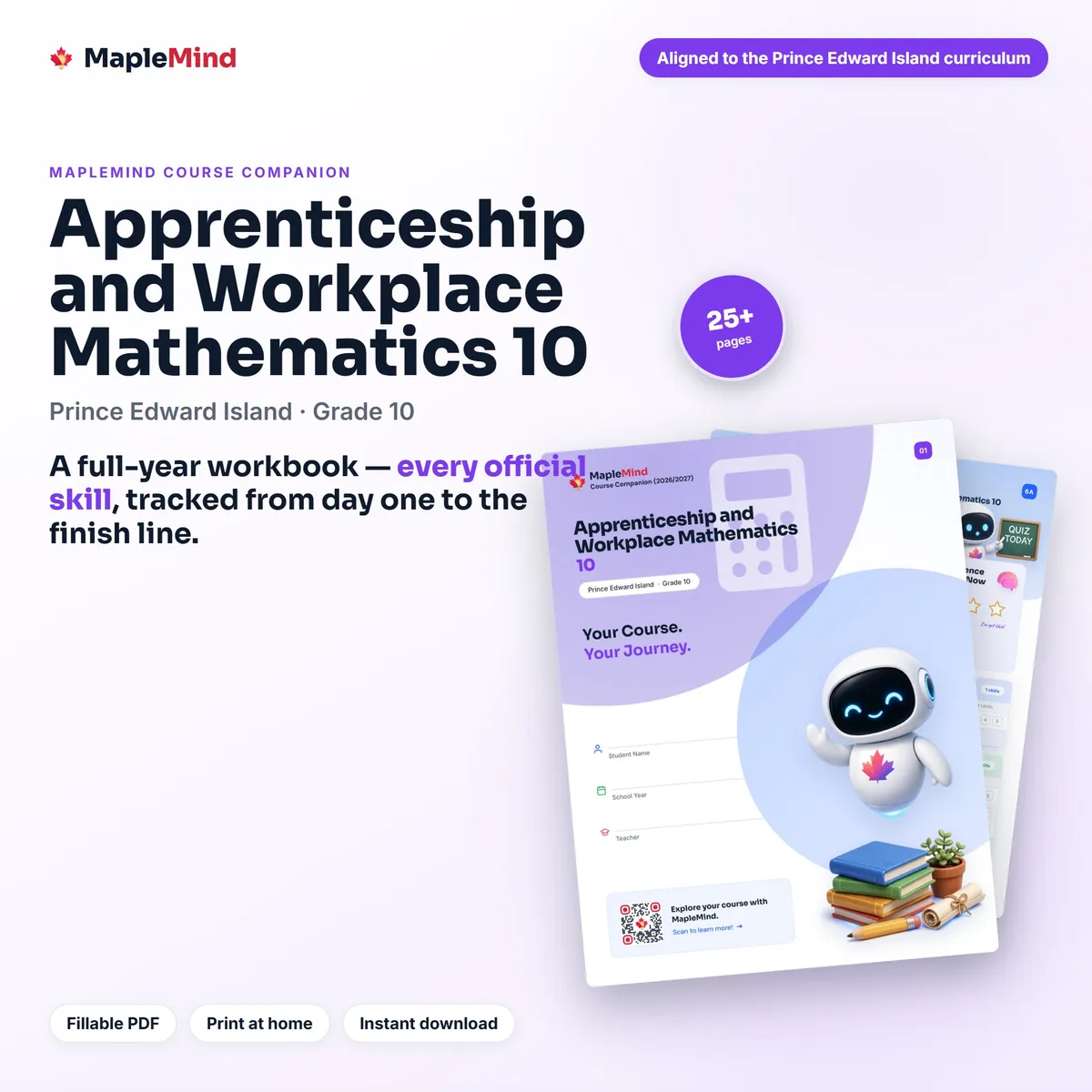 Apprenticeship and Workplace Mathematics 10 Course Companion workbook cover