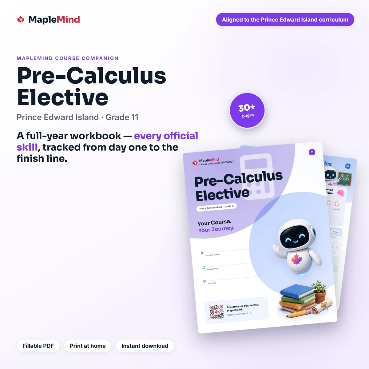 Pre-Calculus Elective Course Companion workbook cover