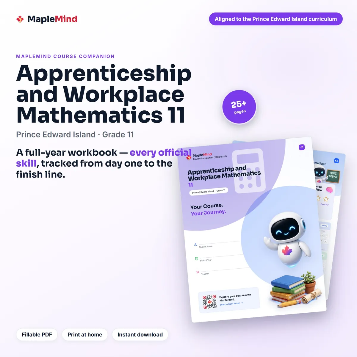 Apprenticeship and Workplace Mathematics 11 Course Companion workbook cover