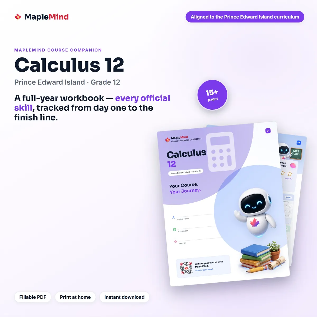 Calculus 12 Course Companion workbook cover