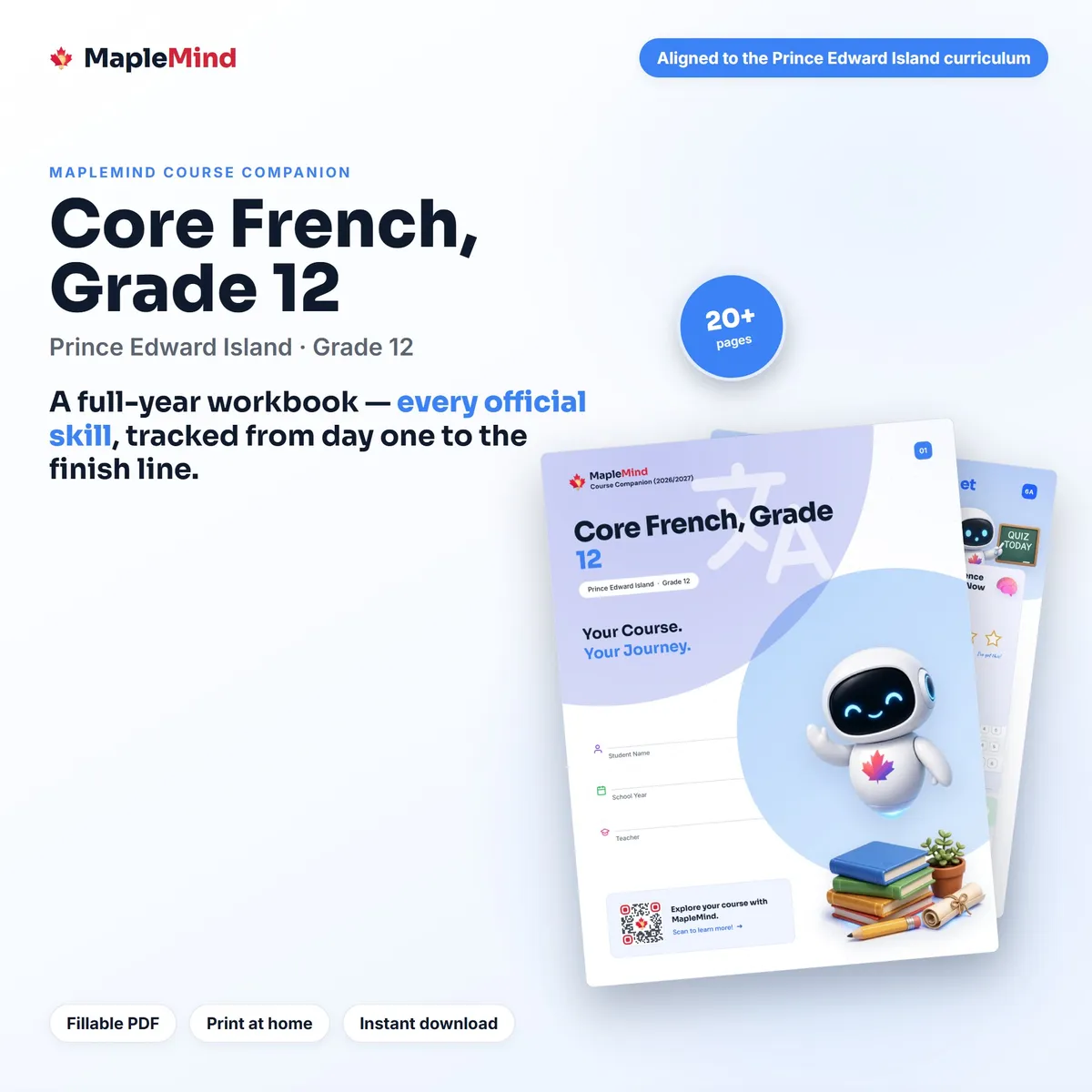 Core French, Grade 12 Course Companion workbook cover