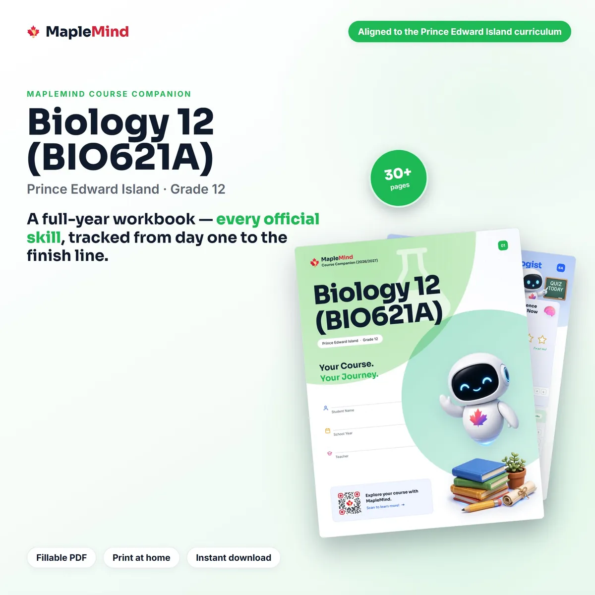 Biology 12 (BIO621A) Course Companion workbook cover