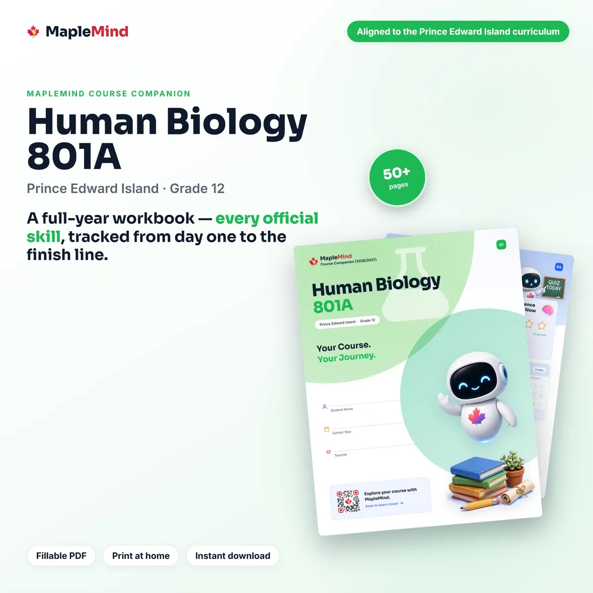 Human Biology 801A Course Companion workbook cover