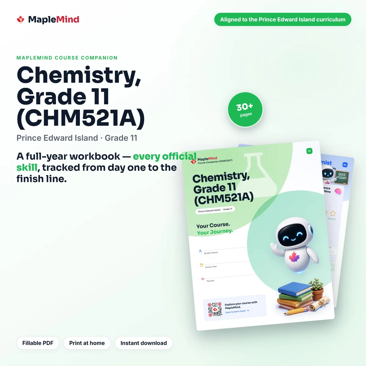 Chemistry, Grade 11 (CHM521A) Course Companion workbook cover