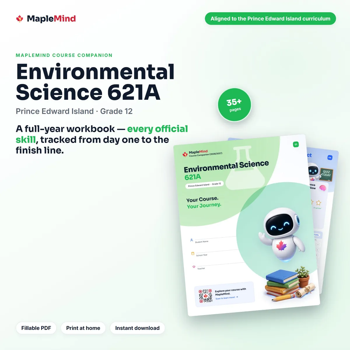 Environmental Science 621A Course Companion workbook cover