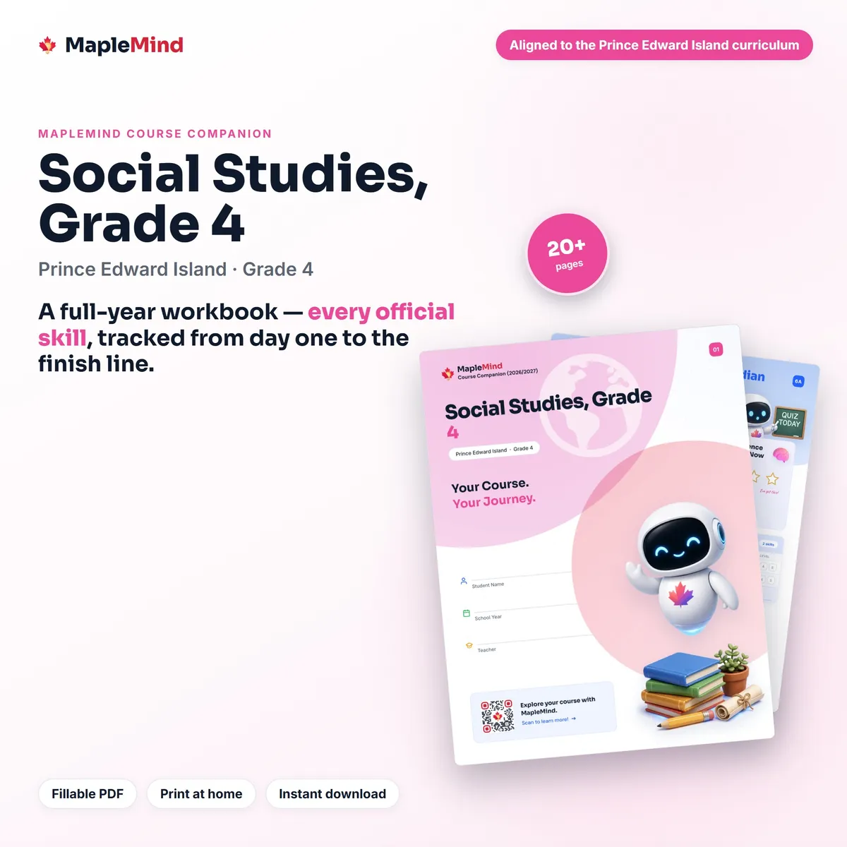 Social Studies, Grade 4 Course Companion workbook cover