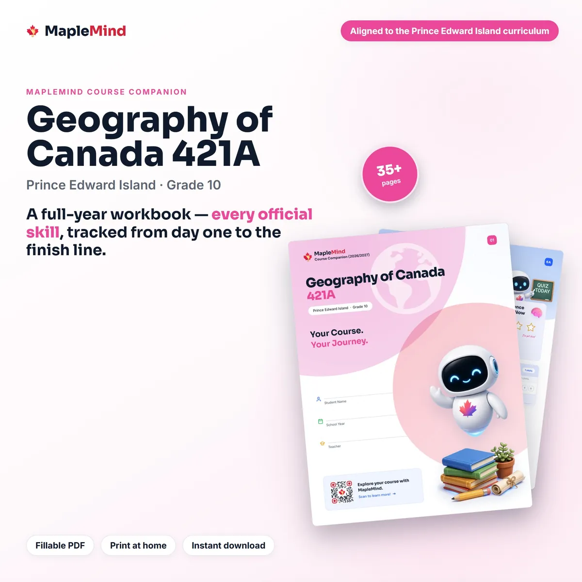 Geography of Canada 421A Course Companion workbook cover