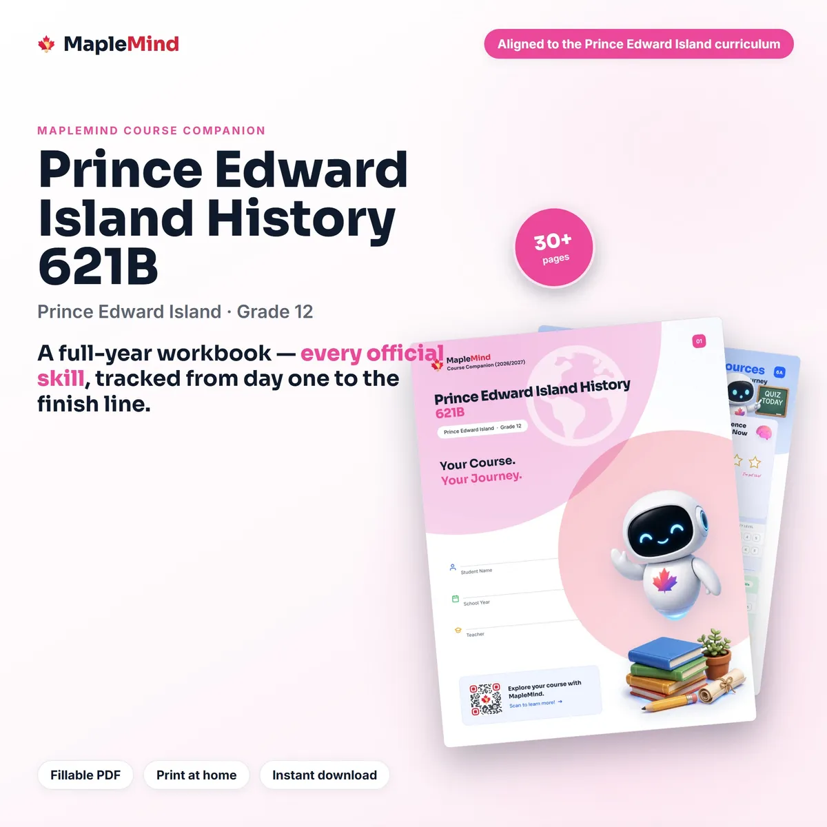 Prince Edward Island History 621B Course Companion workbook cover