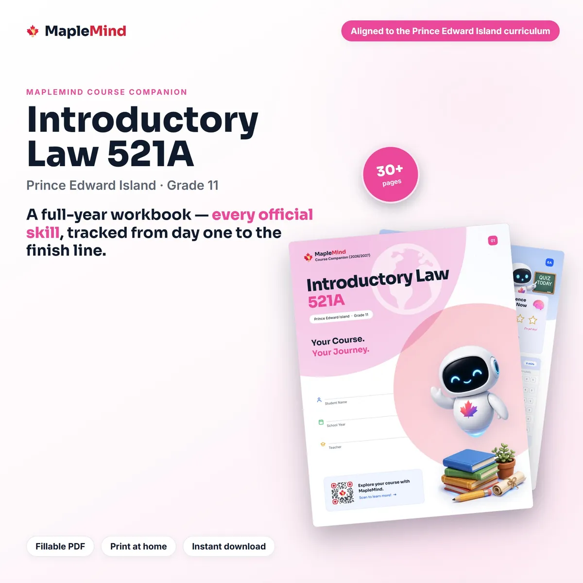 Introductory Law 521A Course Companion workbook cover
