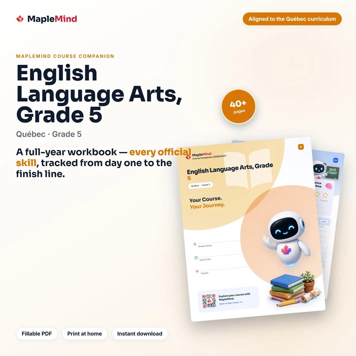 English Language Arts, Grade 5 Course Companion workbook cover