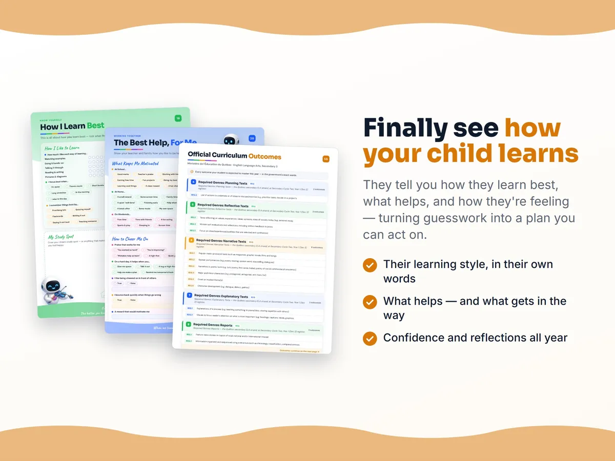 How I learn best — study habits and student reflection pages in the English Language Arts, Secondary 3 workbook