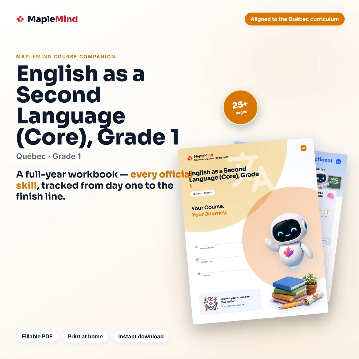 English as a Second Language (Core), Grade 1 Course Companion workbook cover
