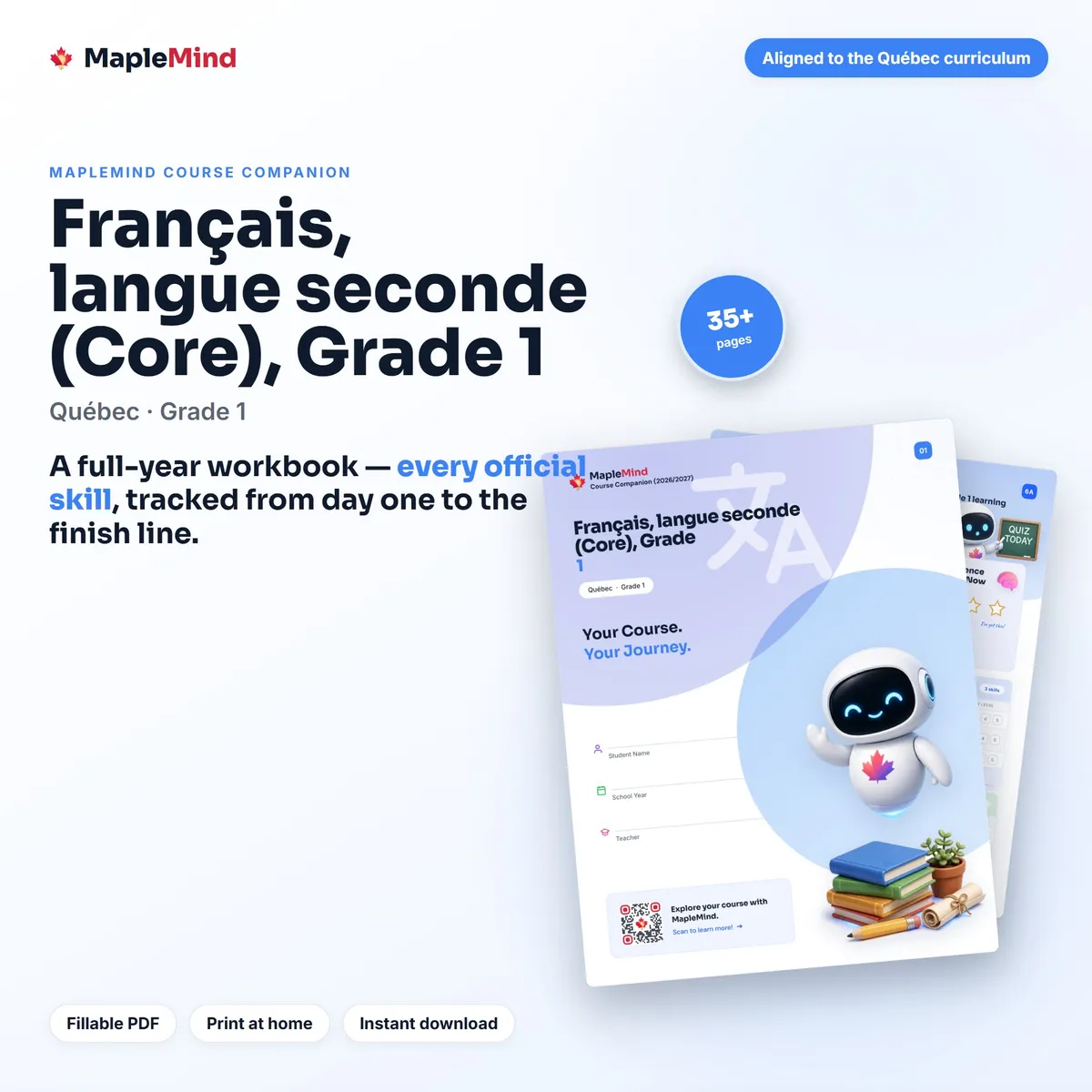 Français, langue seconde (Core), Grade 1 Course Companion cover