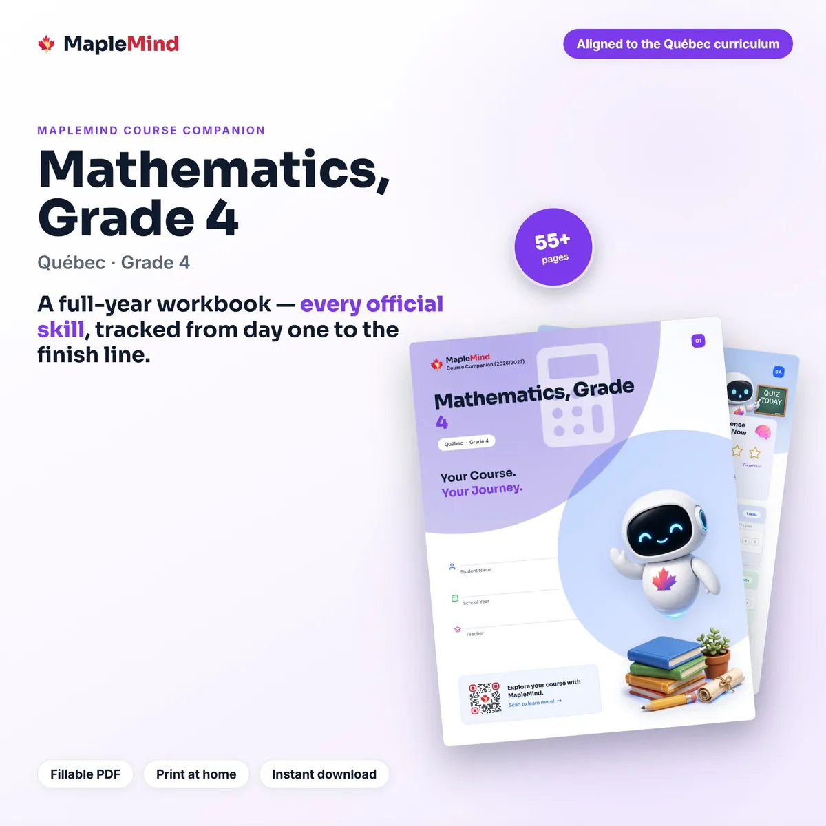 Mathematics, Grade 4 Course Companion workbook cover