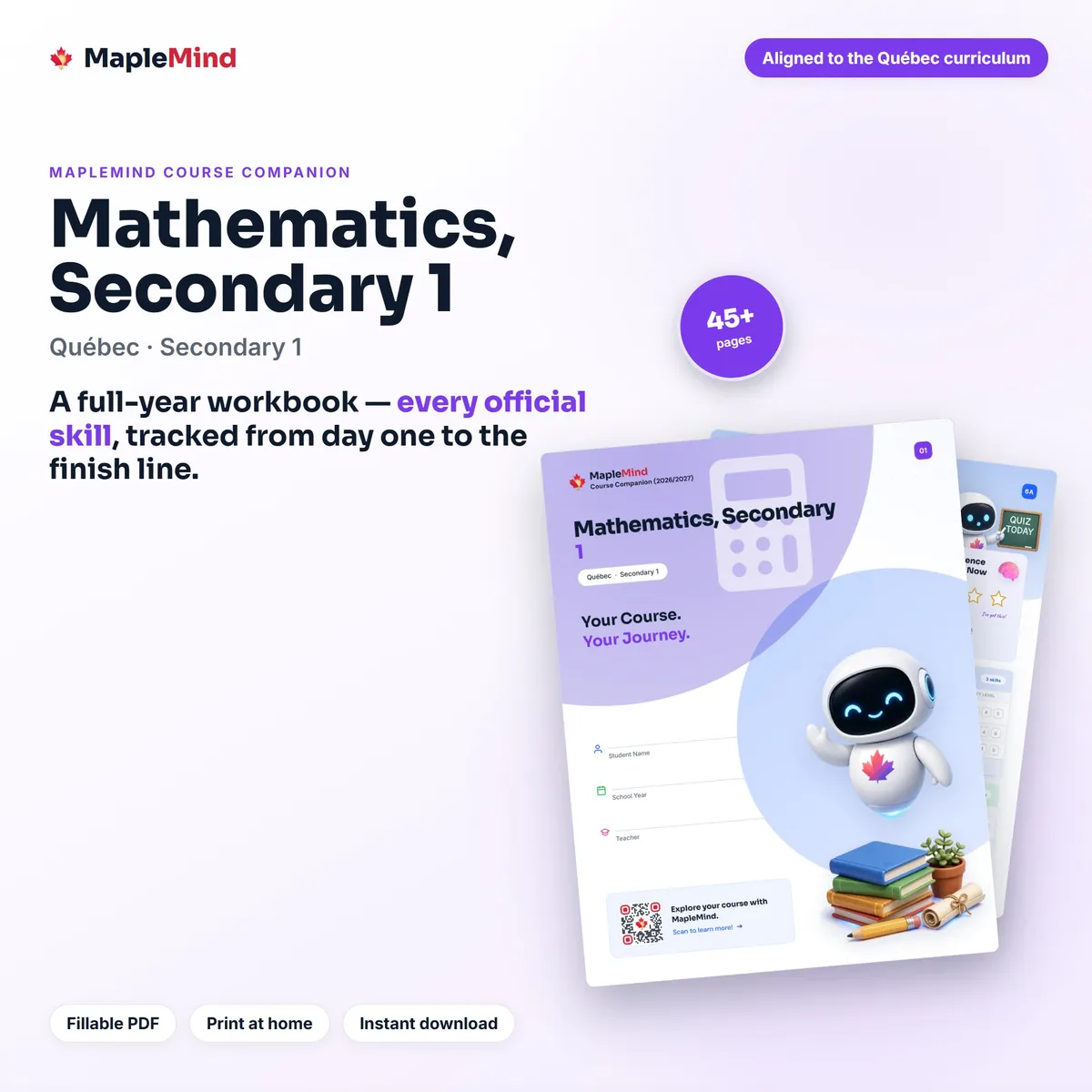 Mathematics, Secondary 1 Course Companion workbook cover