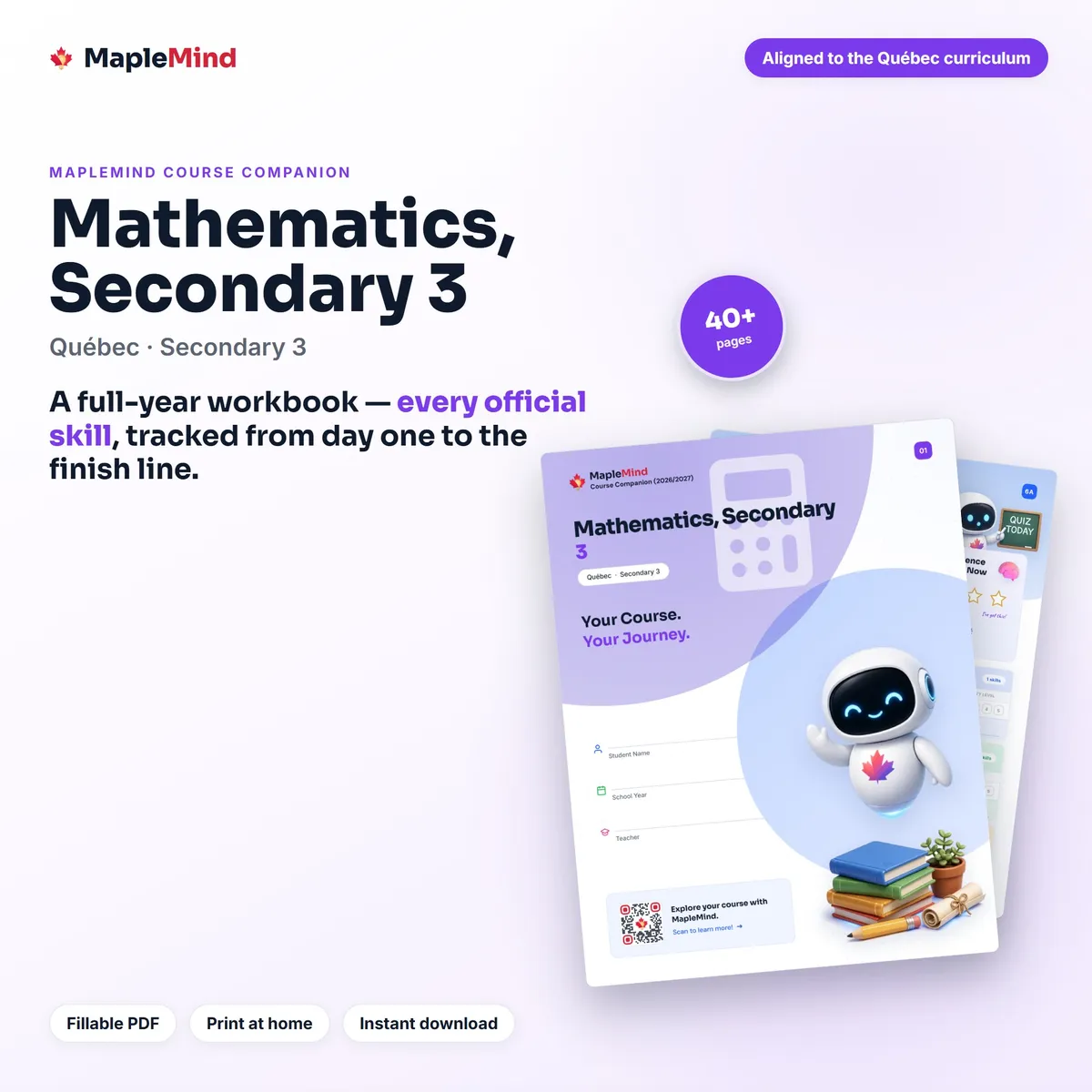 Mathematics, Secondary 3 Course Companion workbook cover