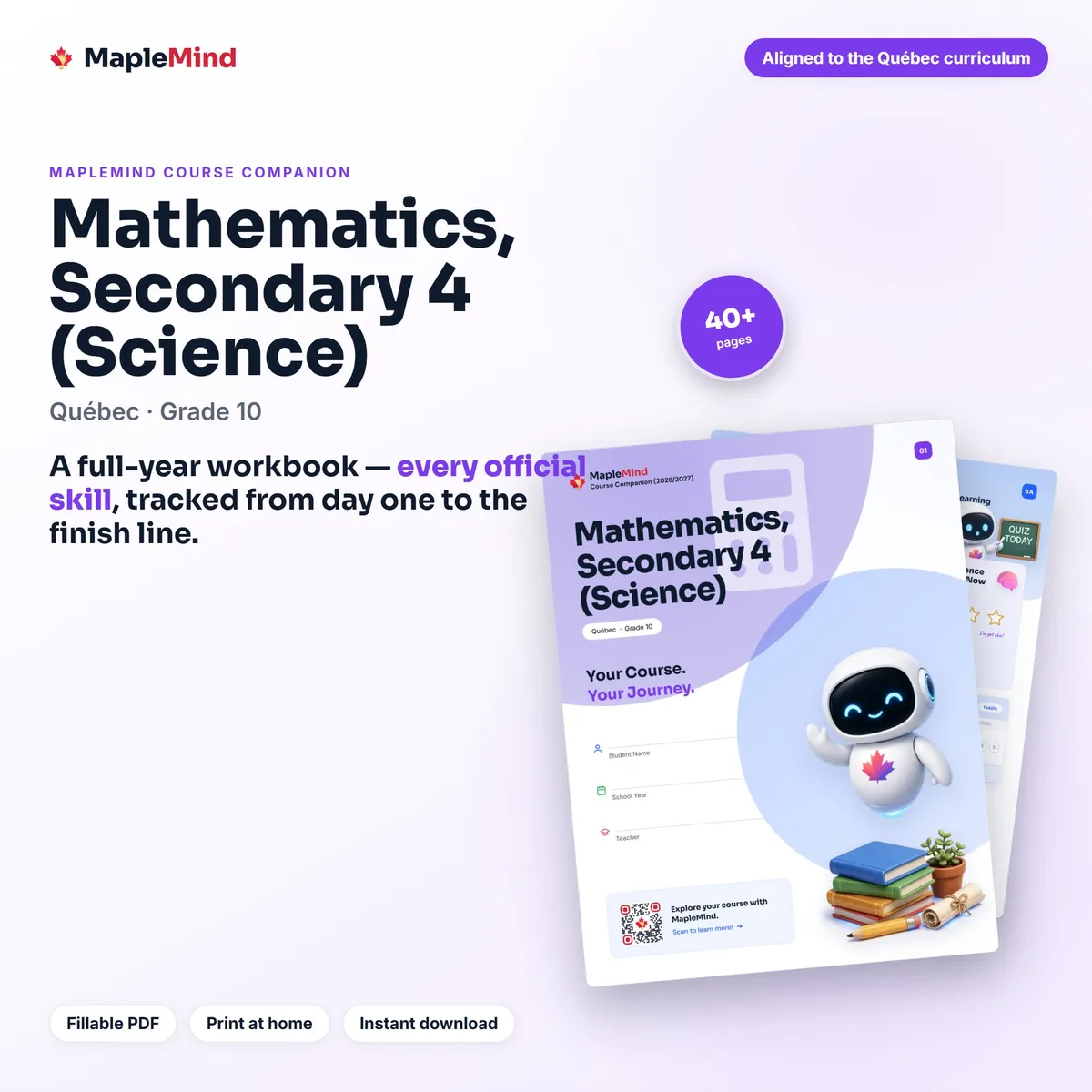 Mathematics, Secondary 4 (Science) Course Companion workbook cover