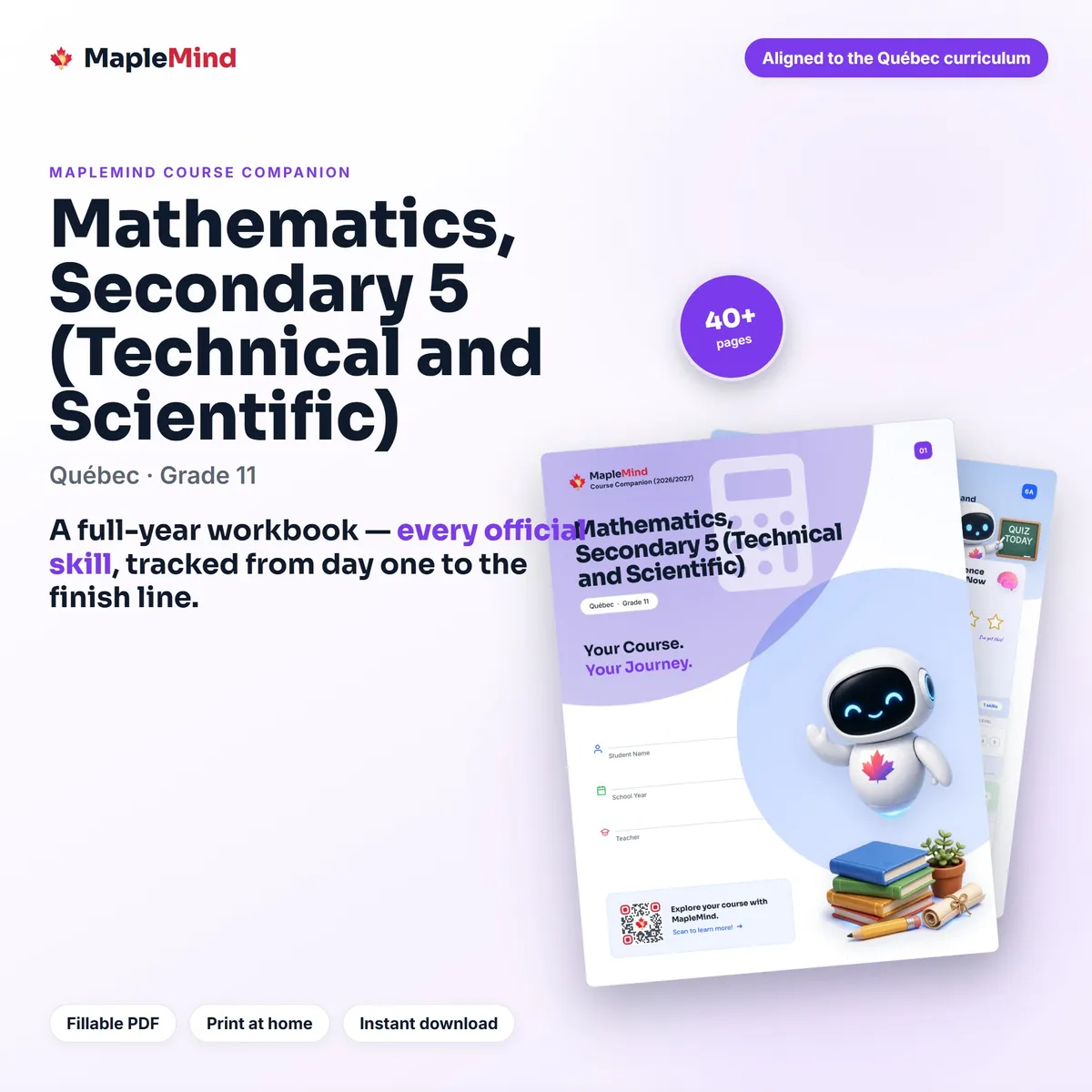 Mathematics, Secondary 5 (Technical and Scientific) Course Companion workbook cover
