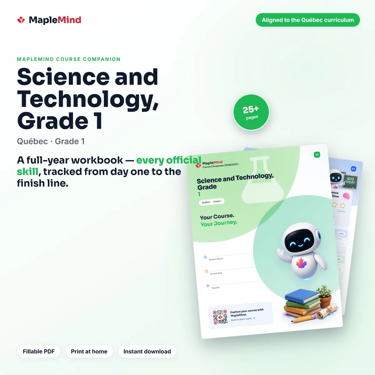 Science and Technology, Grade 1 Course Companion workbook cover