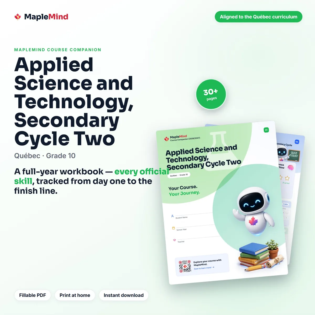 Applied Science and Technology, Secondary Cycle Two Course Companion workbook cover