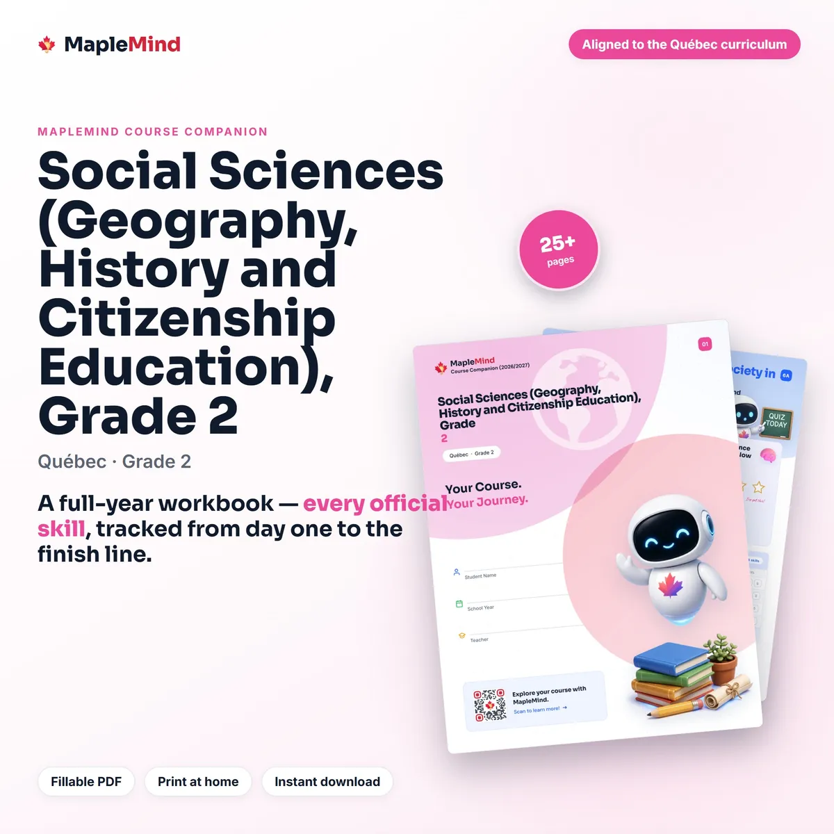 Social Sciences (Geography, History and Citizenship Education), Grade 2 Course Companion workbook cover