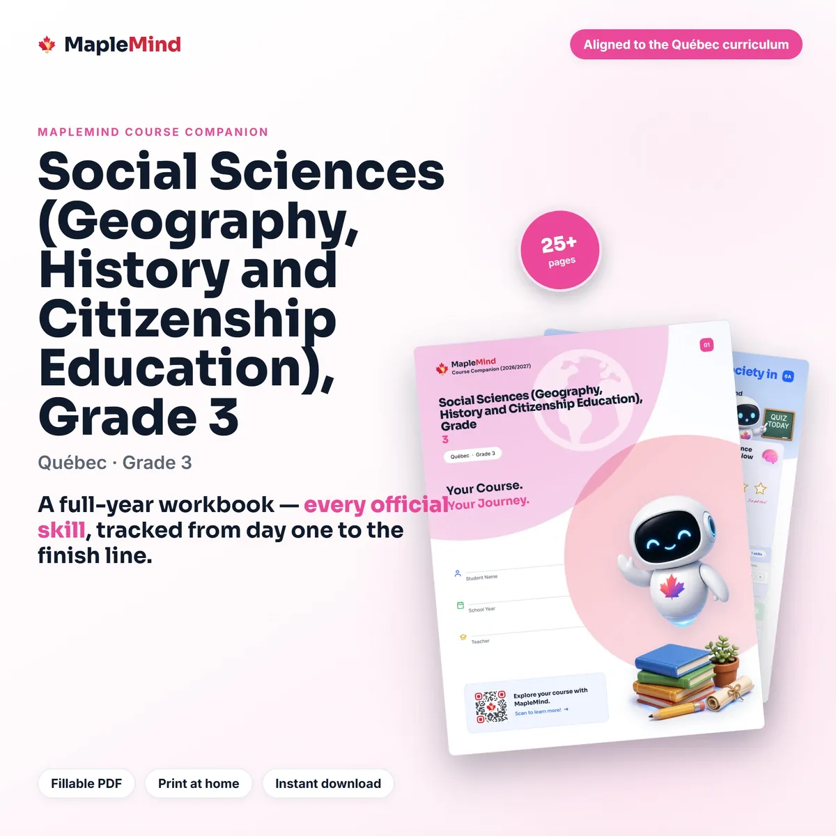 Social Sciences (Geography, History and Citizenship Education), Grade 3 Course Companion workbook cover
