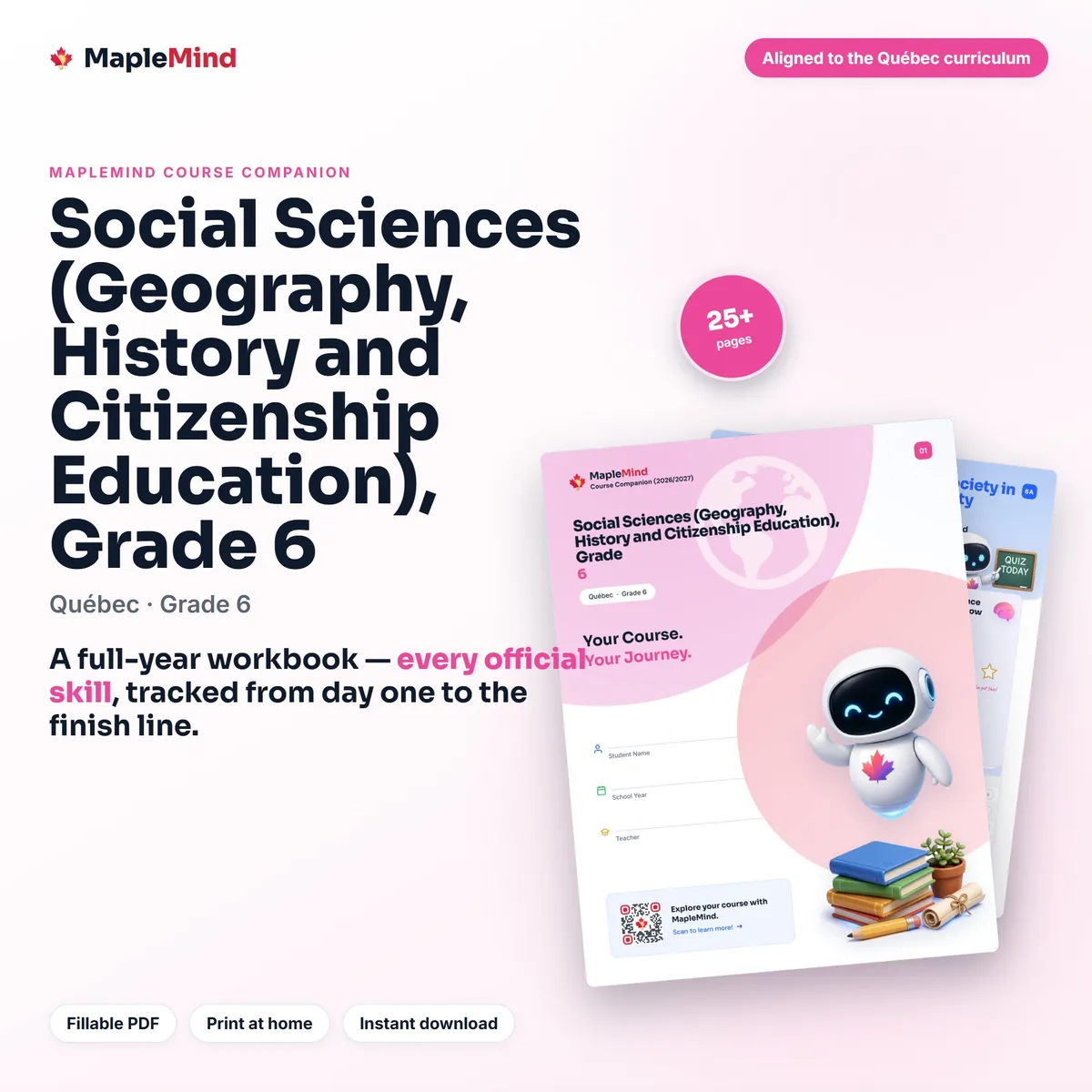 Social Sciences (Geography, History and Citizenship Education), Grade 6 Course Companion workbook cover