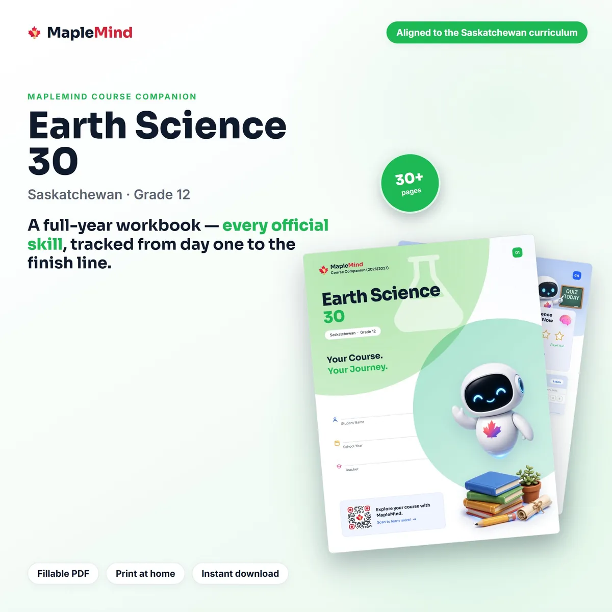 Earth Science 30 Course Companion workbook cover
