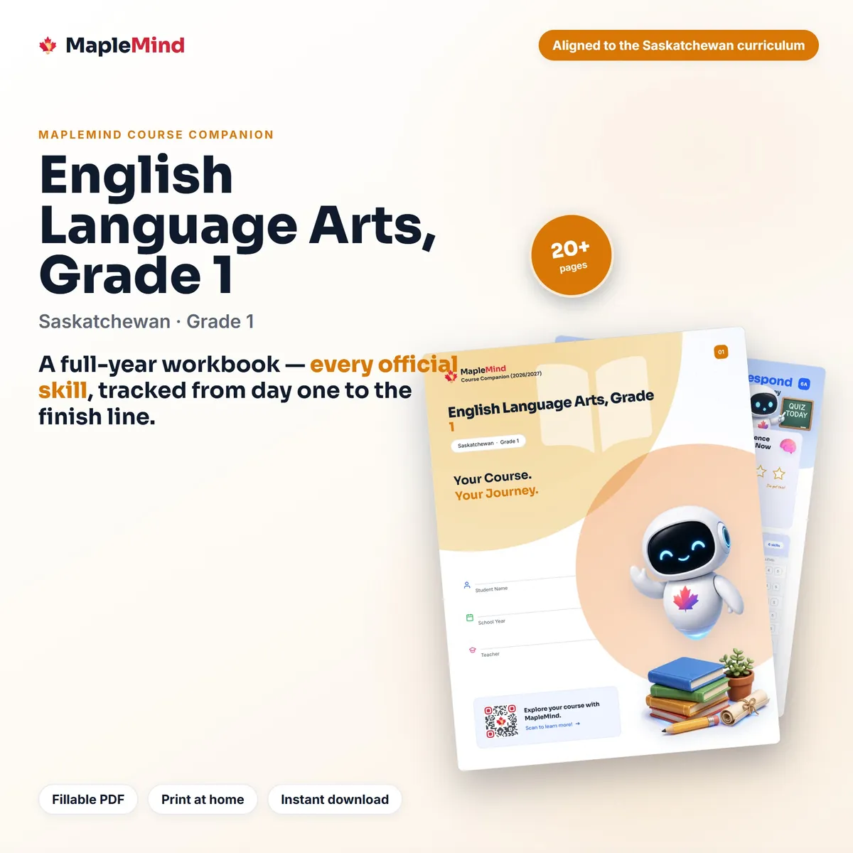 English Language Arts, Grade 1 Course Companion workbook cover
