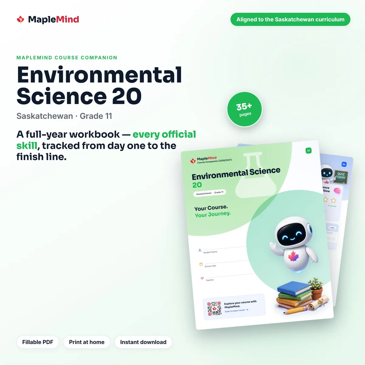 Environmental Science 20 Course Companion workbook cover