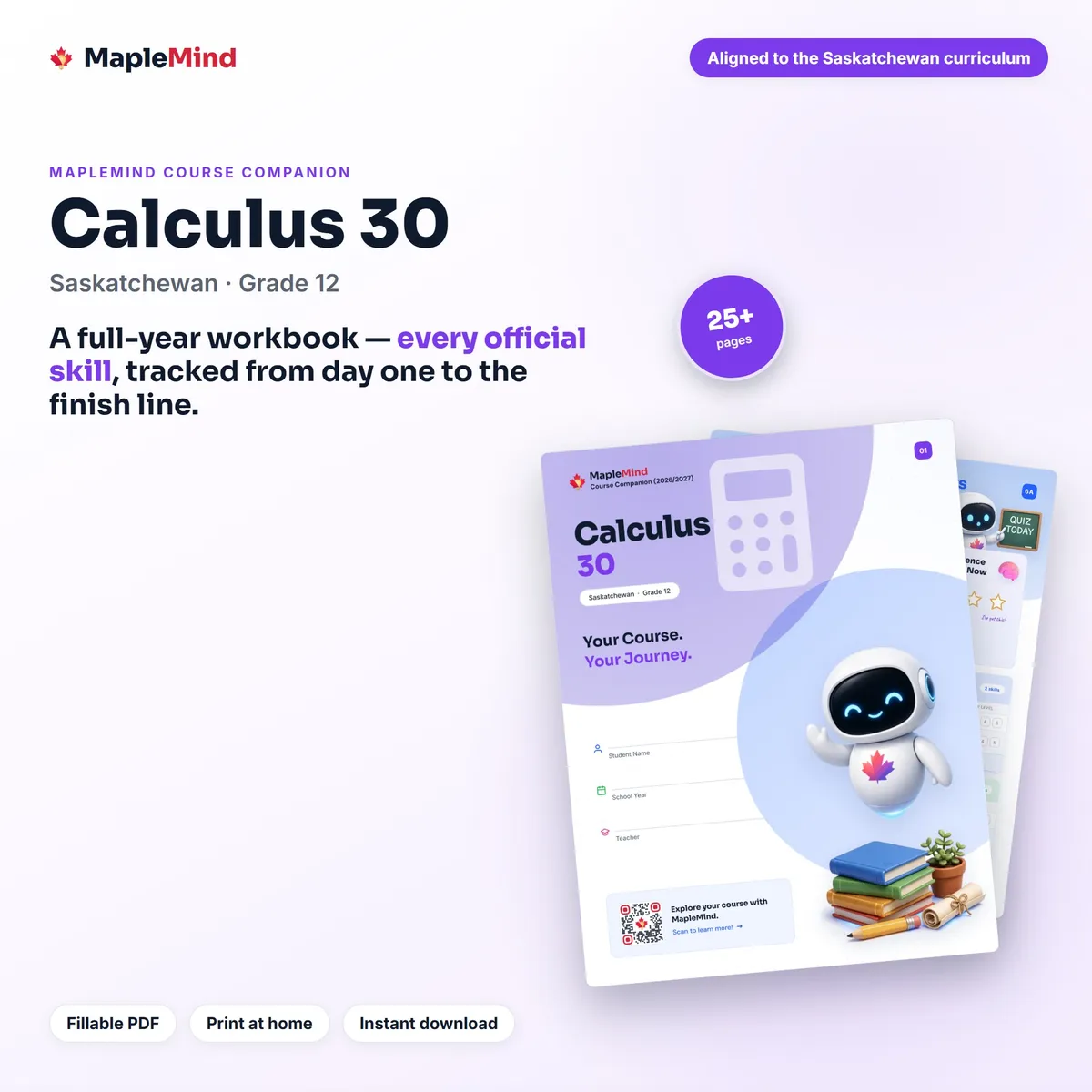 Calculus 30 Course Companion workbook cover